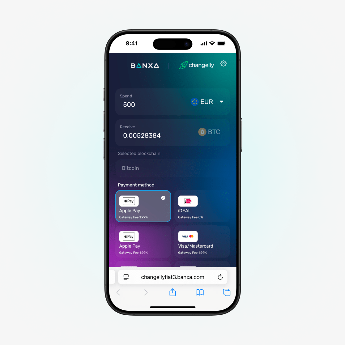 Учинчи томон хизматида крипто сотиб олинг