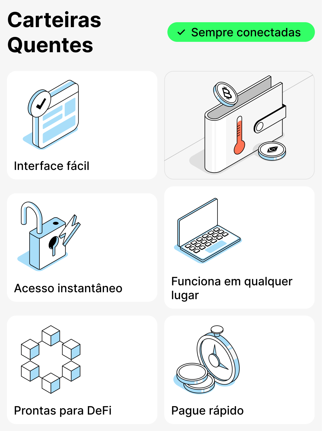 O que são carteiras quentes de criptomoedas?