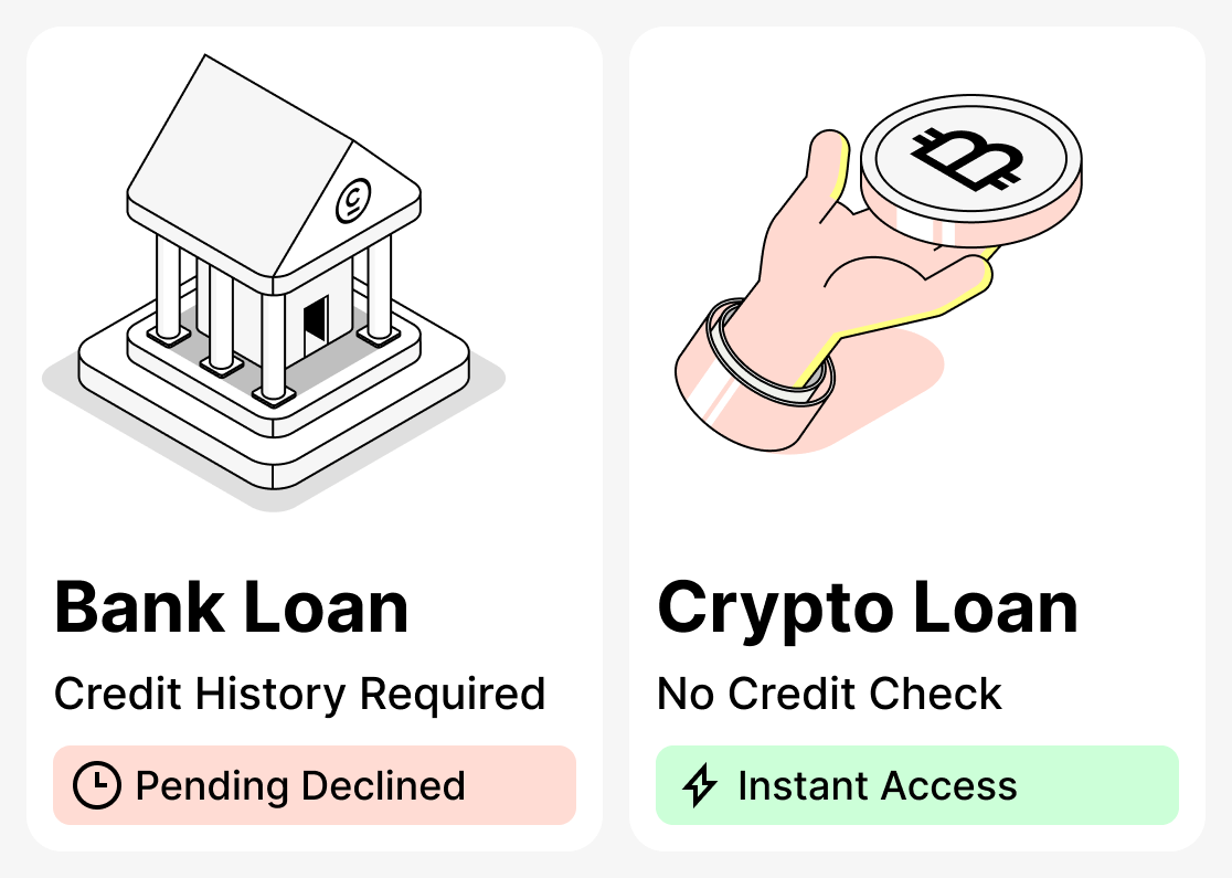 Difference between a bank loan and a crypto loan