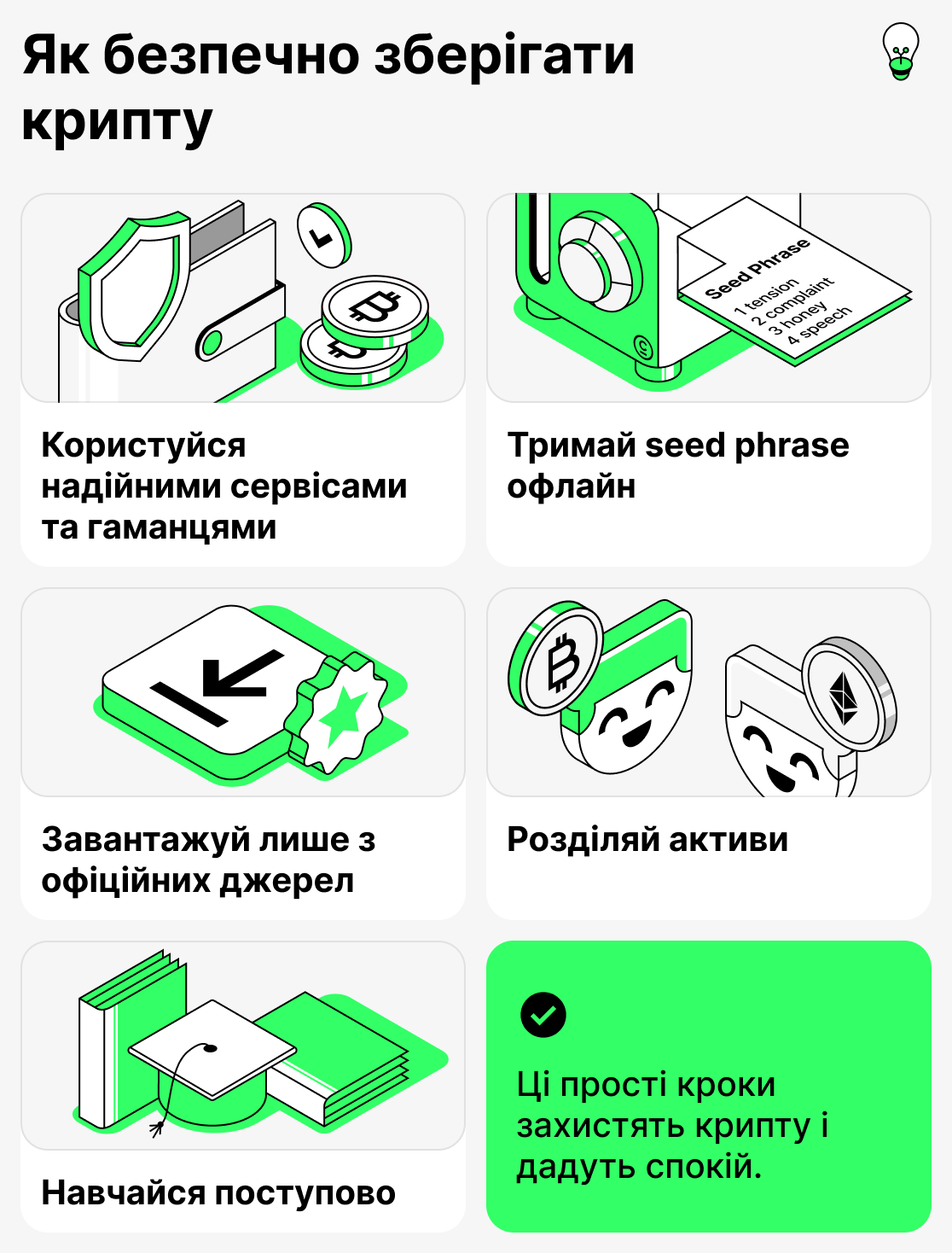 Як безпечно зберігати криптовалюту