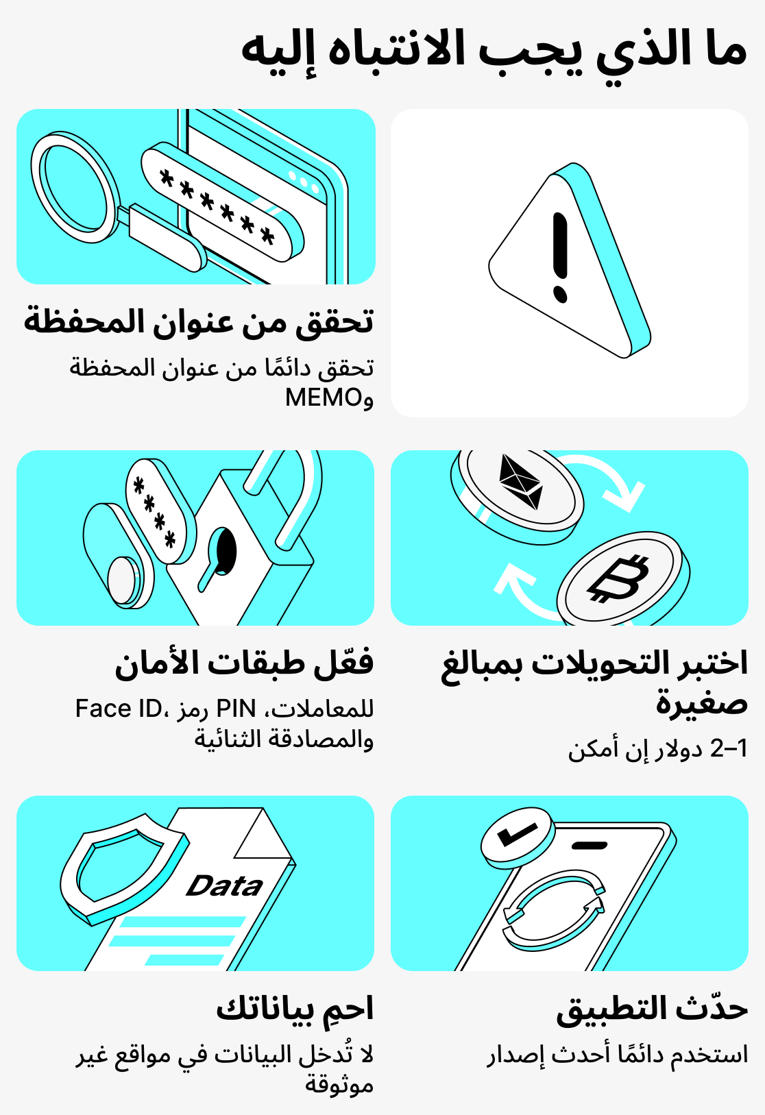 ما الذي يجب الانتباه إليه عند استخدام محافظ العملات المشفرة