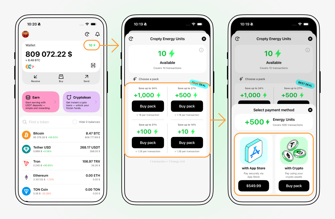 How to buy energy units
