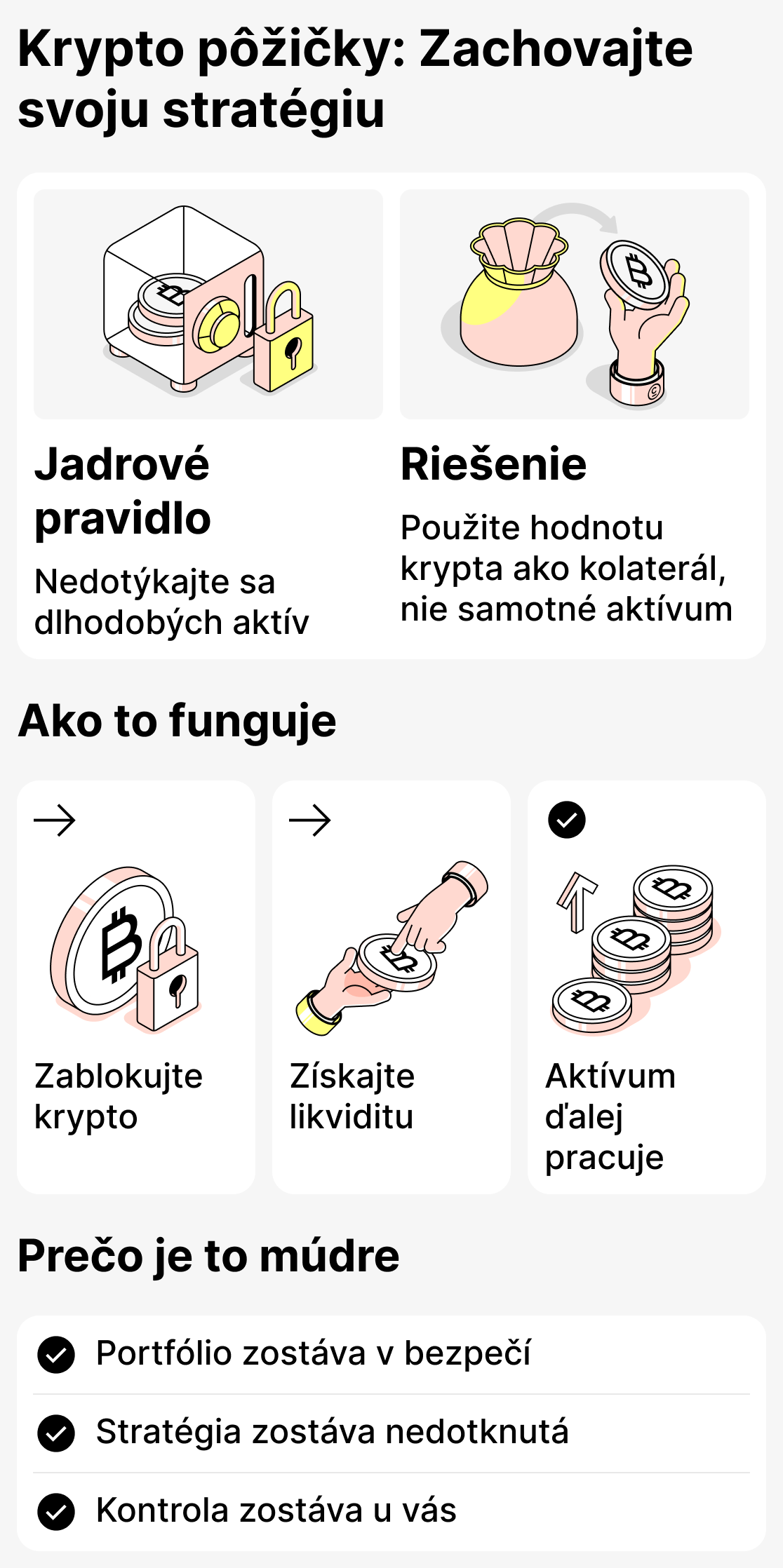 Ako si zachovať stratégiu pomocou krypto pôžičiek