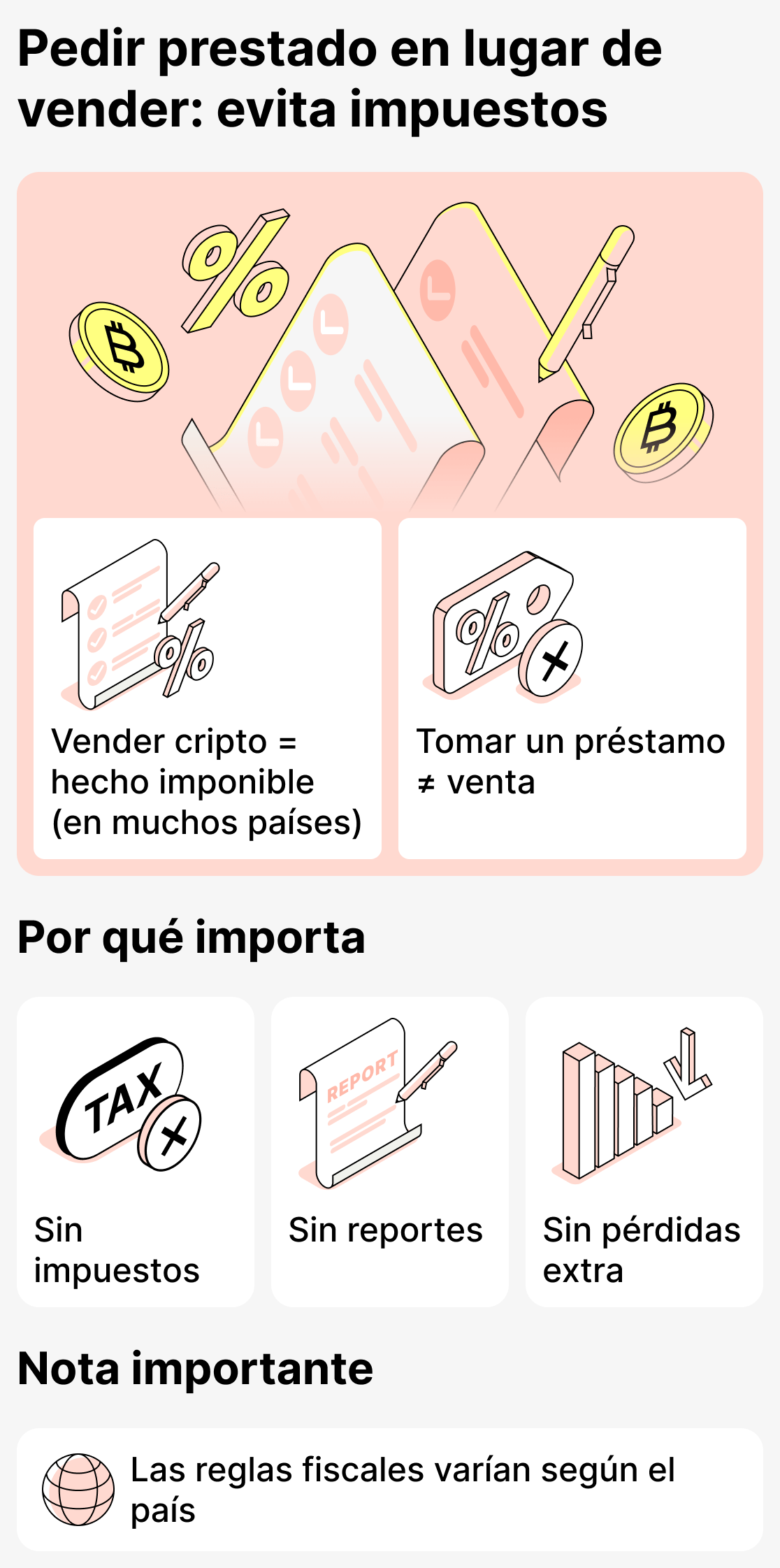 Cómo evitar impuestos con los préstamos cripto
