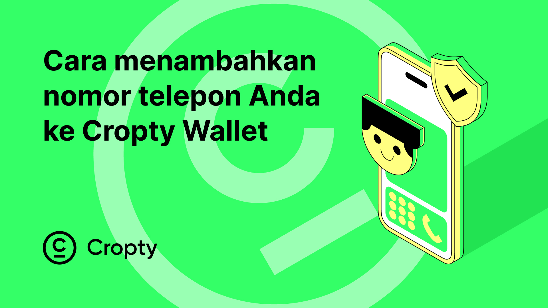 Instruksi untuk menambahkan dan mengubah nomor telepon di Cropty
