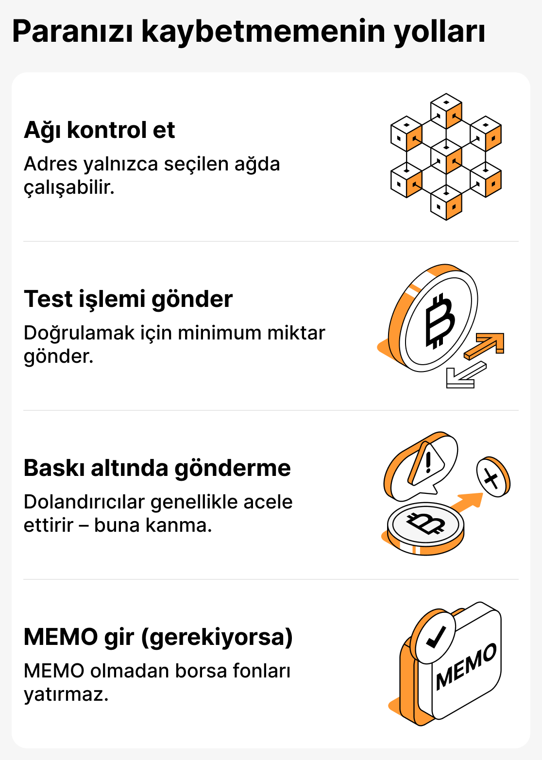Kripto para transferi yaparken fon kaybetmemek için nasıl önlem alınır