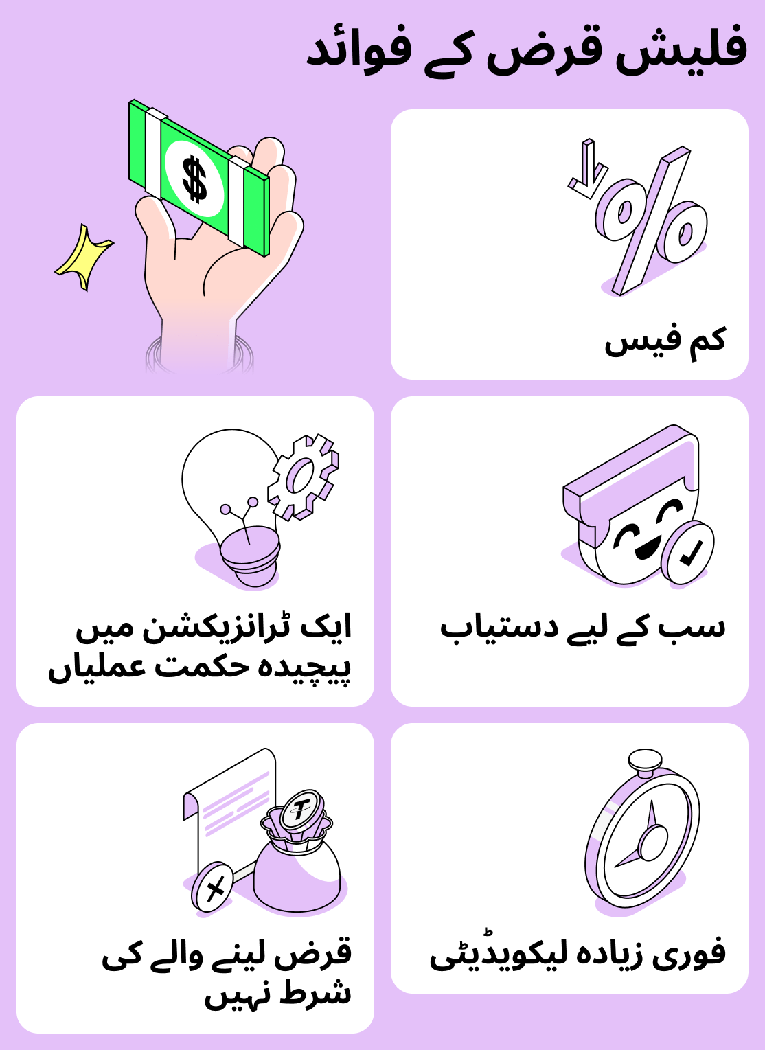 فلیش قرضوں کے فوائد