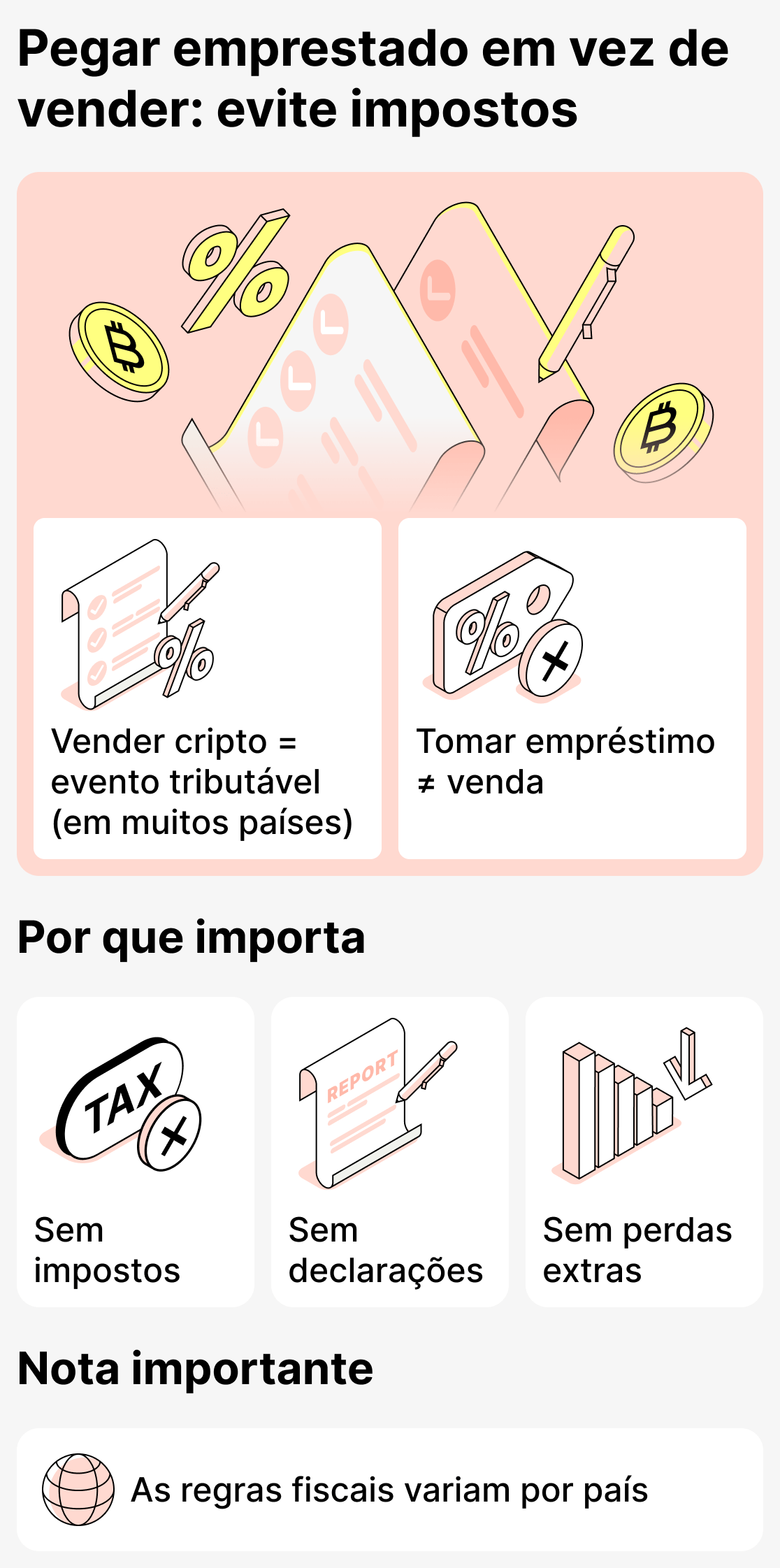 Como evitar impostos com empréstimos em criptomoedas