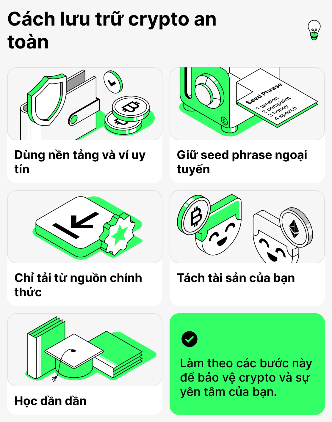 Cách lưu trữ tiền điện tử an toàn