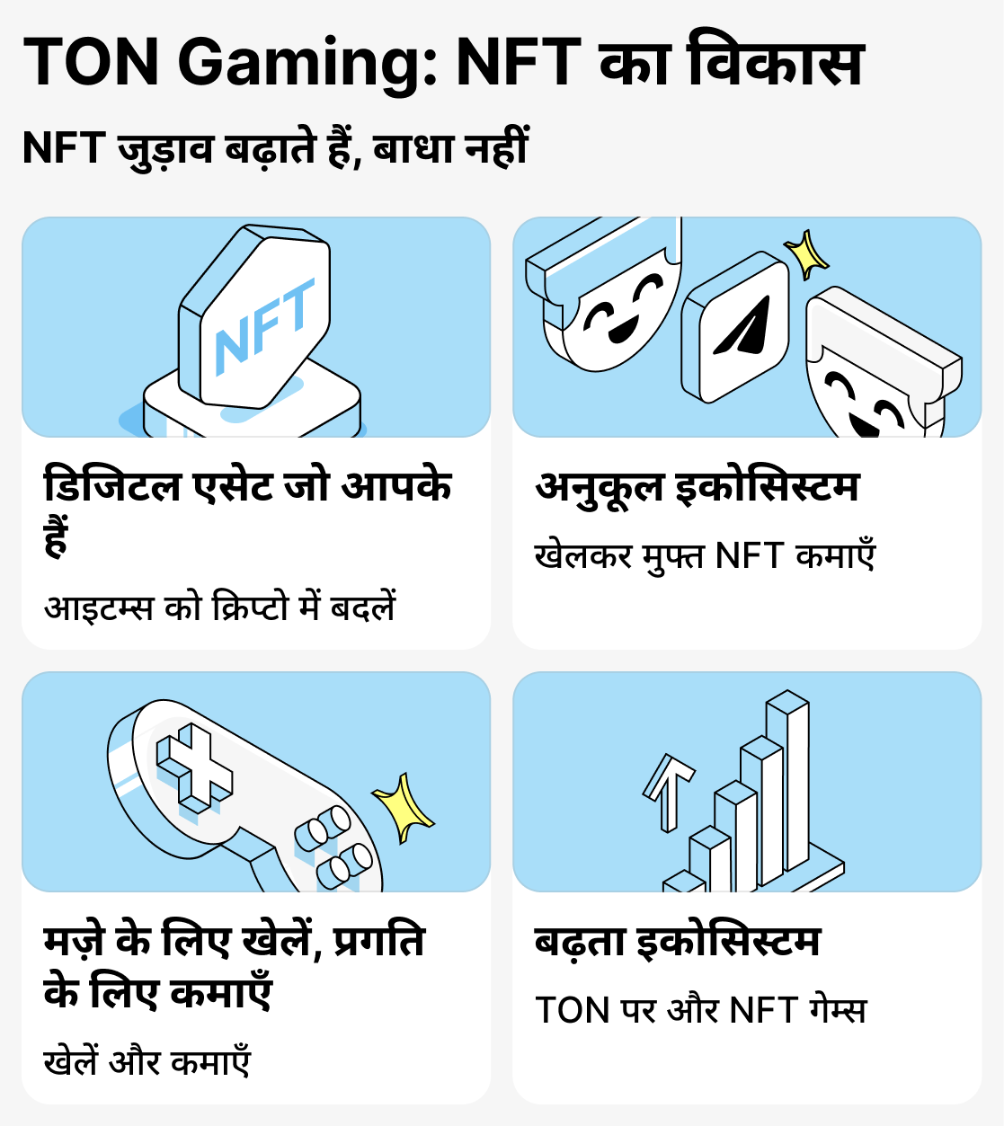 TON-आधारित खेलों में NFT का उपयोग कैसे होता है
