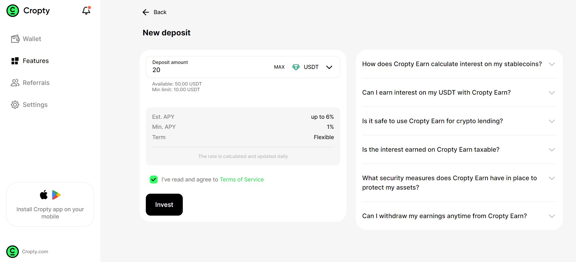 crypto interest account cropty&nbsp;