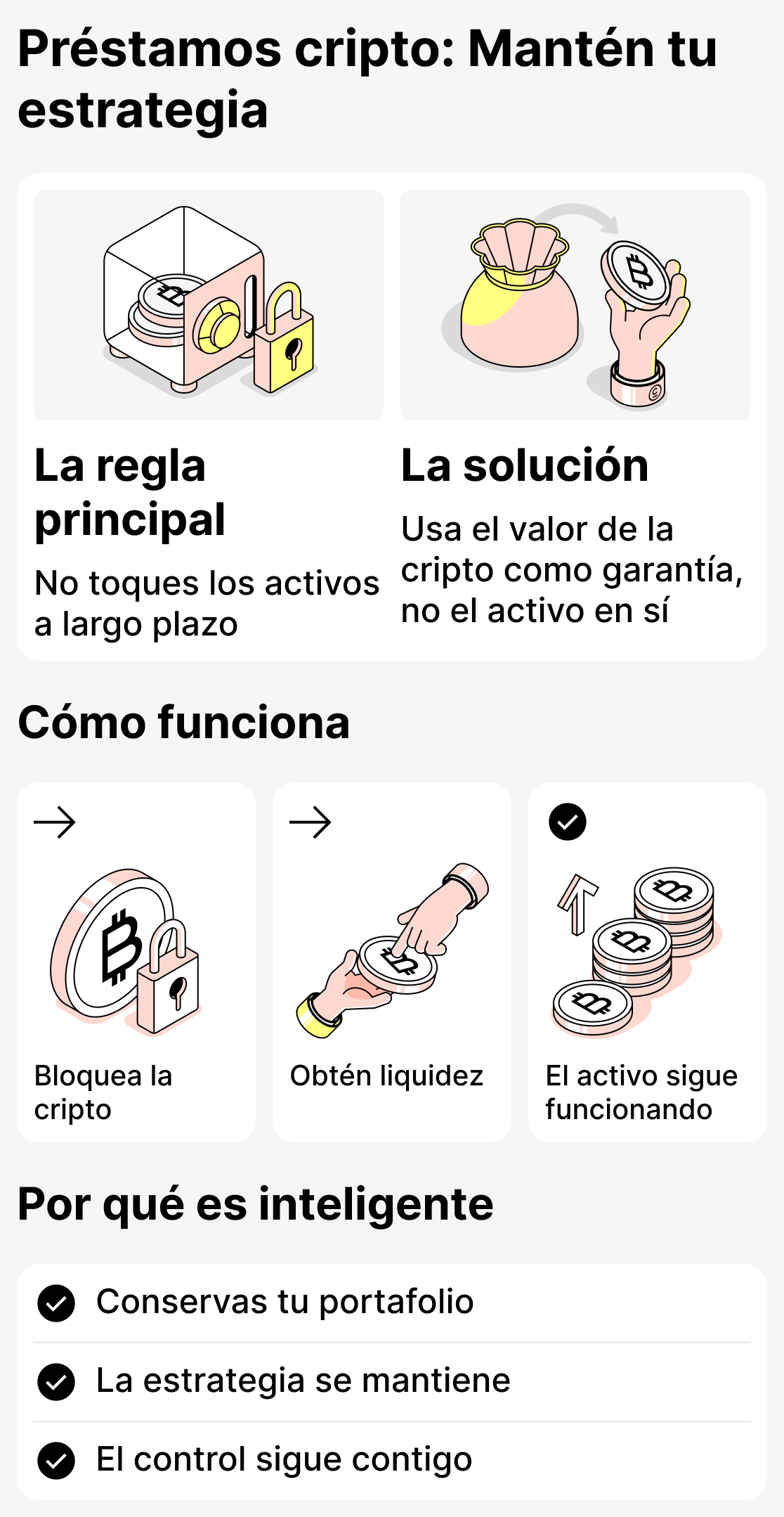 Cómo mantener tu estrategia usando préstamos cripto