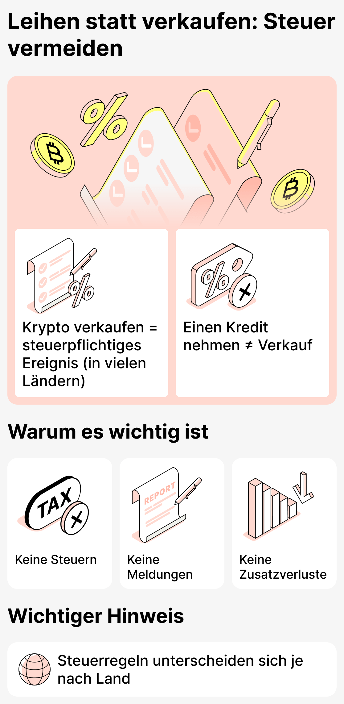 Wie man mit Krypto-Krediten Steuern vermeidet