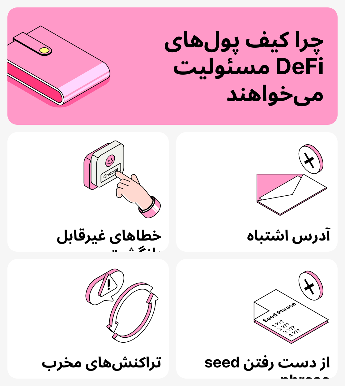چرا کیف‌پول‌های defi نیاز به مسئولیت‌پذیری دارند؟