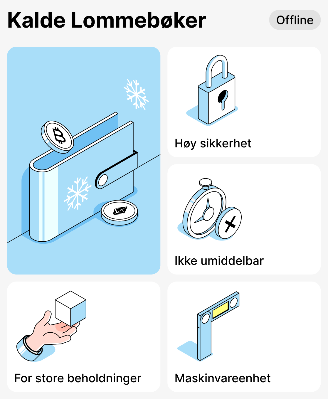 Hva er kalde kryptolommebøker?